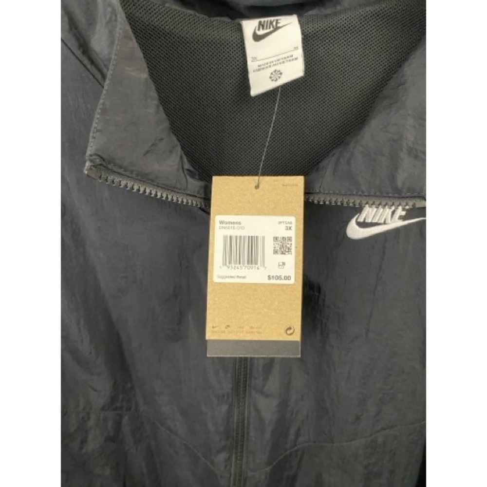Nike Sportswear Essential Black Windbreaker Jacket Women Size 3X NWT - Picture 7 of 10